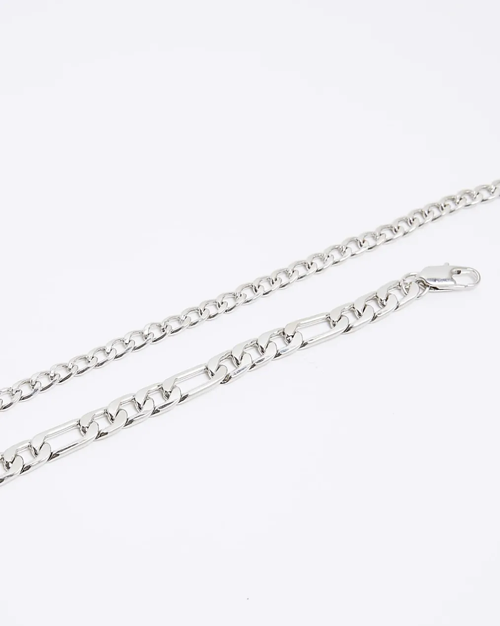 Silver 2 Row Chain Necklace