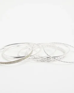 Silver Bangle Stack
