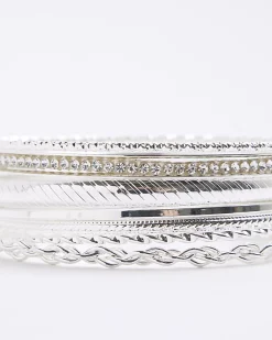Silver Bangle Stack