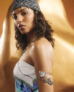 Silver Butterfly Arm Cuff