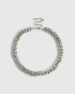 Silver Diamante Rope Necklace