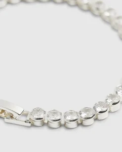 Silver Diamond Simulant Bracelet