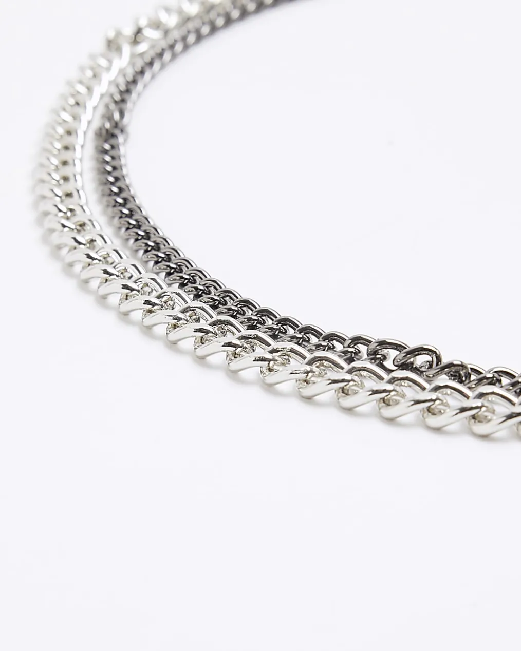 Silver Rhinestone Chunky Necklace