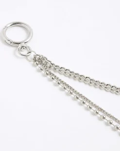 Silver Rhodium Multi Row Trousers Chain
