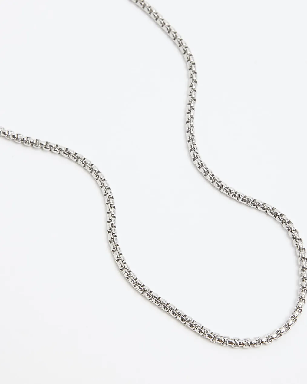 Silver stainless steel cable chain necklace