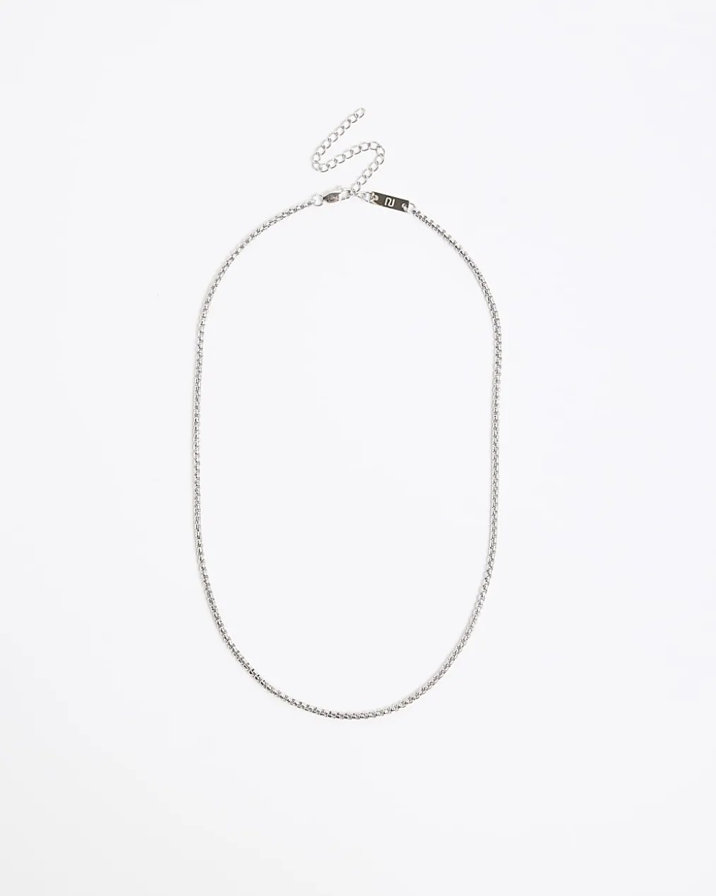 Silver stainless steel cable chain necklace