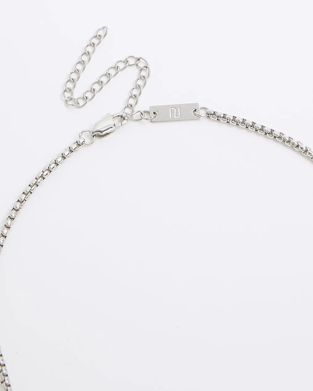 Silver stainless steel cable chain necklace