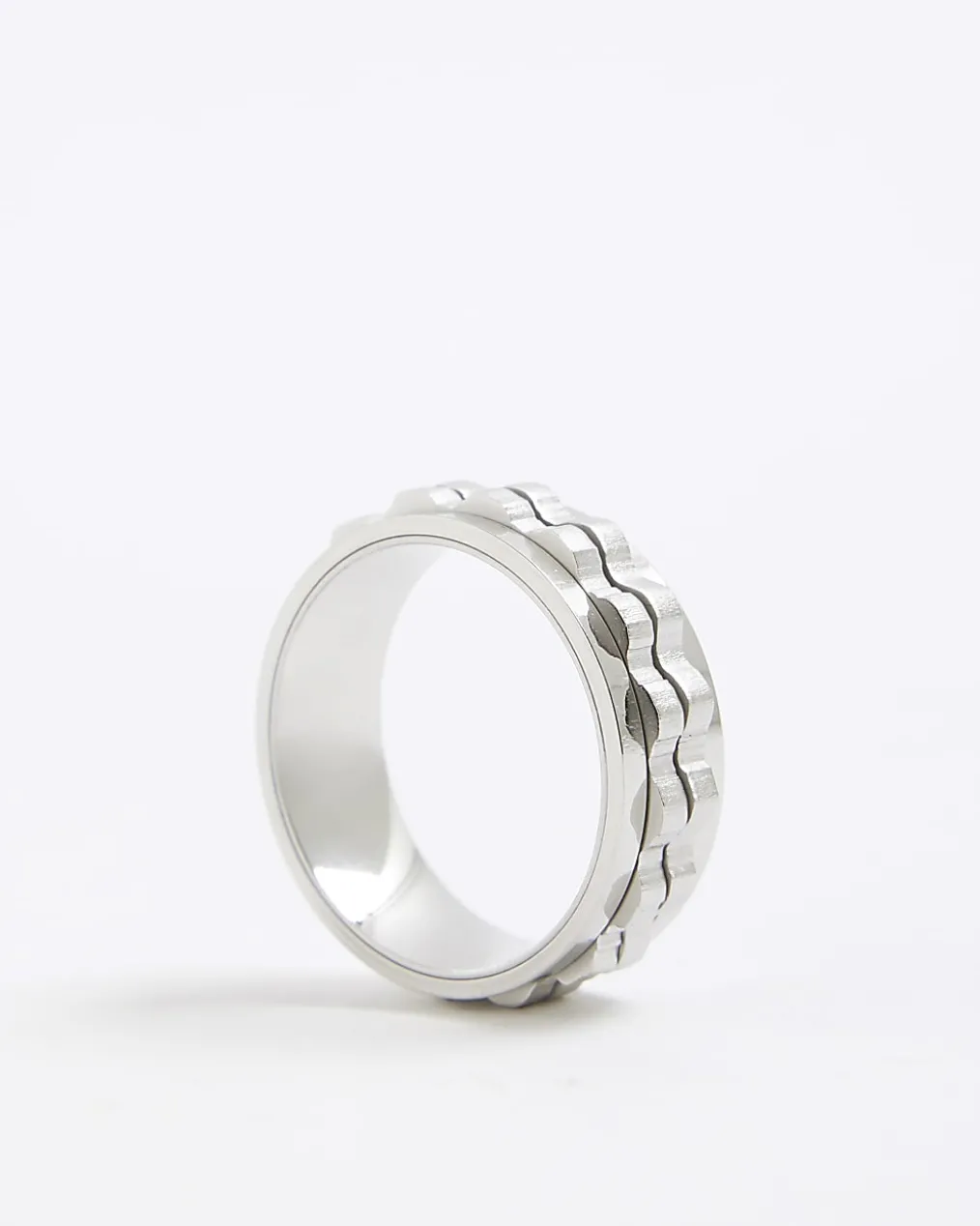 Silver Stainless Steel Chain Ring