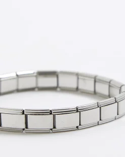 Silver Stainless Steel Stretch Bracelet