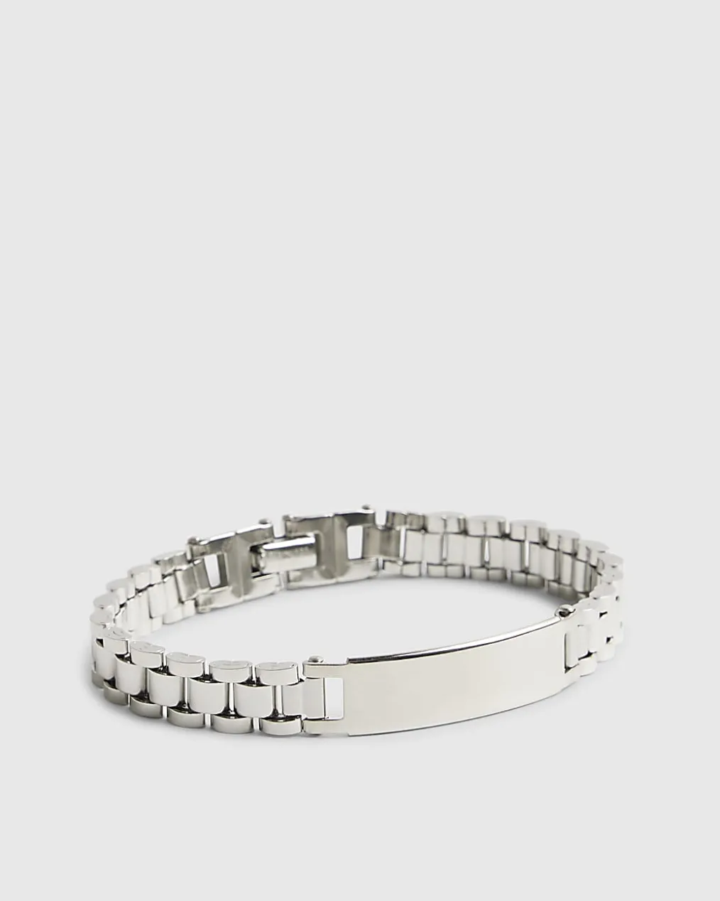 Silver Steel Silver Watch Strap