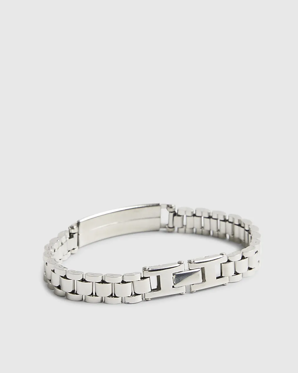 Silver Steel Silver Watch Strap