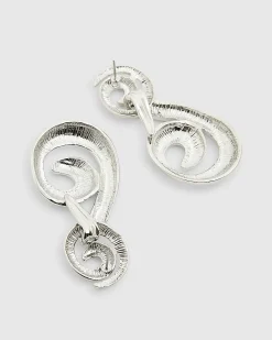 Silver Swirl Earrings