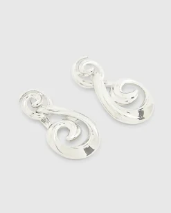Silver Swirl Earrings