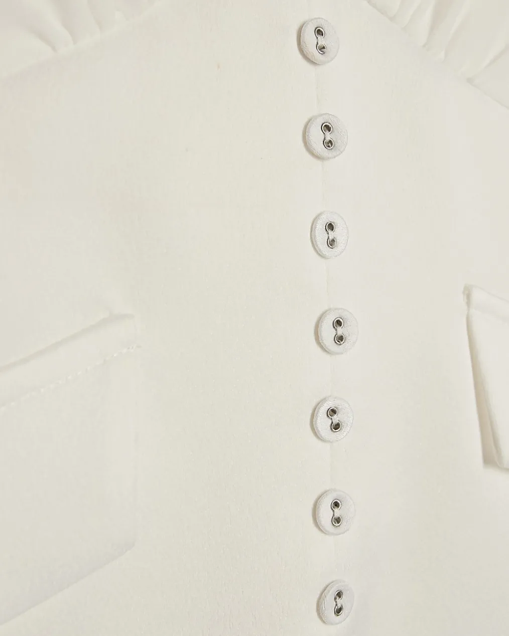 White Corset Detail Blouse