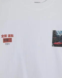 White Cotton Japanese Car Midweight T-Shirt