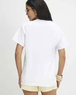 White Cotton Palma Boyfriend Fit T-Shirt