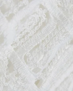 White Crochet Stitch Tank Top