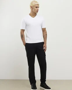White Essential Muscle Fit Stretch T-Shirt