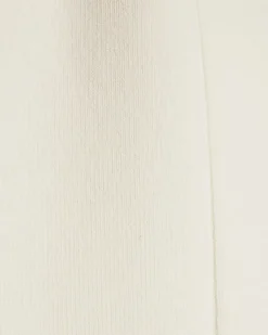 White Fitted Clean Knit Top