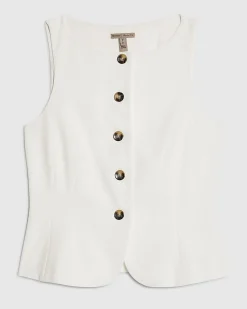 White Fitted Waistcoat