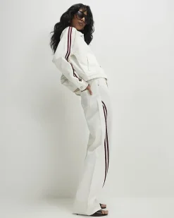 White Hybrid Relaxed Straight Leg Jeans