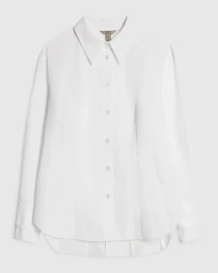 White Long Sleeve Fitted Shirt