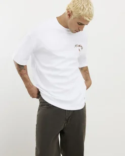 White Montpellier Floral Cotton T-Shirt