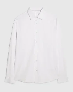 White Muscle Fit Comfort Stretch Shirt