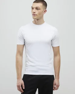 White Muscle Fit Cotton Stretch T-Shirt