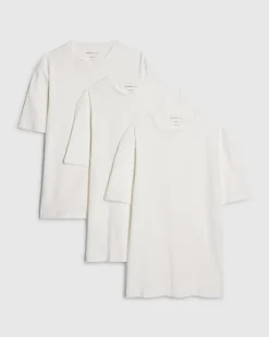 White Muscle Fit Cotton T-Shirt 3 Pack