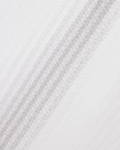 White Muscle Fit Textured Knit T-shirt