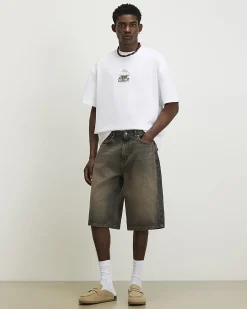 White Oversized Cotton Cafe Rivere T-Shirt