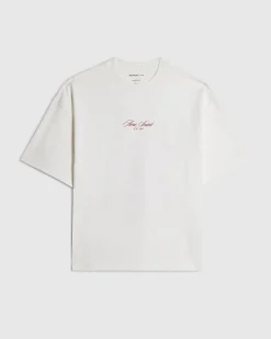 White Oversized Cotton Champagne T-Shirt