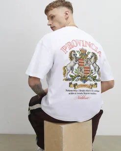 White Oversized Cotton Crest T-Shirt