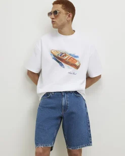 White Oversized Cotton Cruise Boat T-Shirt