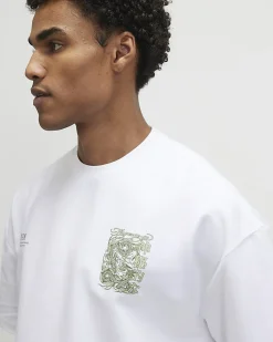 White Oversized Cotton Kagawa Dragon T-Shirt