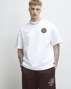 White Oversized Cotton London City T-Shirt