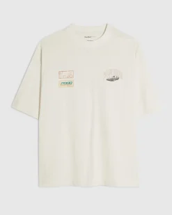 White Oversized Cotton Premio Racing T-Shirt
