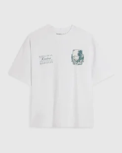 White Oversized Cotton Riviere Hotel T-Shirt