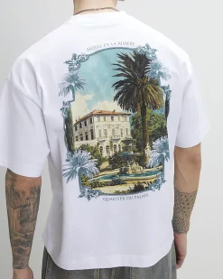 White Oversized Cotton Riviere Hotel T-Shirt