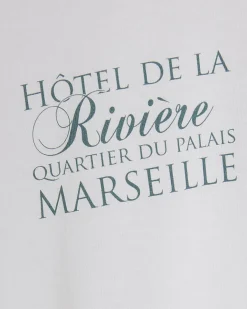 White Oversized Cotton Riviere Hotel T-Shirt