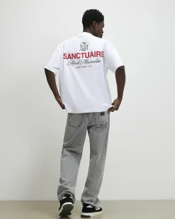 White Oversized Cotton Sanctuaire T-Shirt