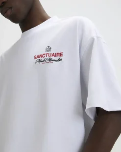 White Oversized Cotton Sanctuaire T-Shirt