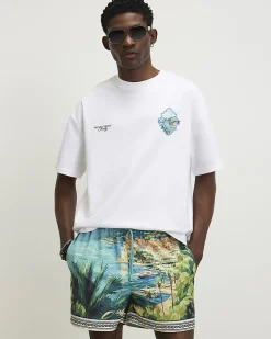 White Oversized Cotton St Tropez T-Shirt