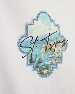 White Oversized Cotton St Tropez T-Shirt
