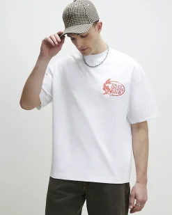 White Oversized Cotton Tokyo Fish T-Shirt