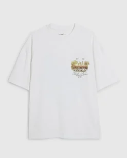 White Oversized Fit Cotton Graphic T-Shirt