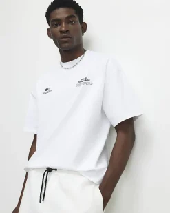White Oversized Fit Cotton Sanctuaire T-Shirt