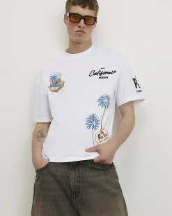 White Oversized Fit Cotton Boulevard T-Shirt