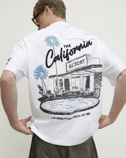 White Oversized Fit Cotton Boulevard T-Shirt